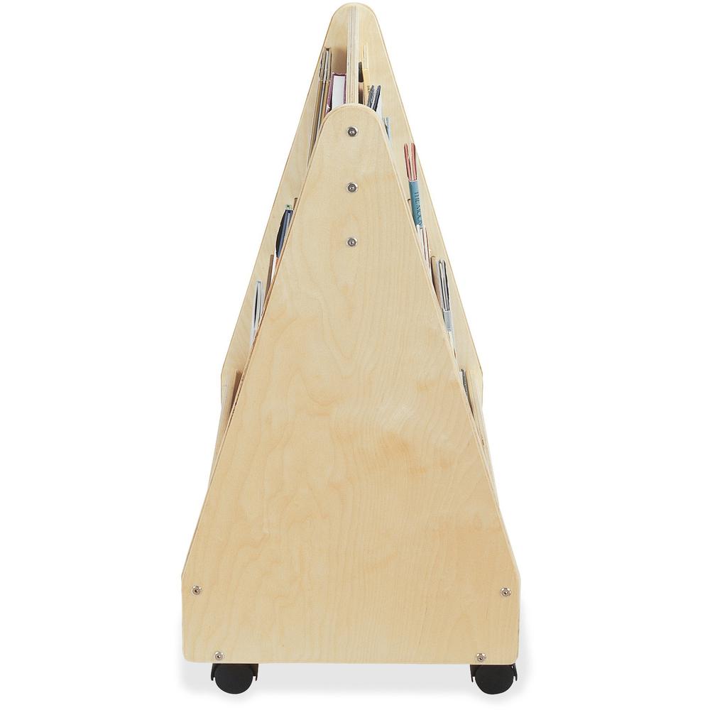 Jonti-Craft Rainbow Accents Double Sided Mobile Pick-a-Book Stand - 8 Compartment(s) - 1" - 30" Height x 30" Width x 16.5" Depth - Rounded Corner, Durable, Yellowing Resistant - UV Acrylic - Baltic - . Picture 3