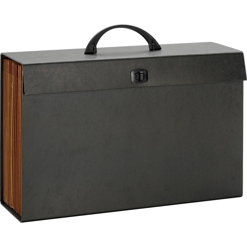 Smead Legal Recycled Expanding File - 8 1/2" x 14" - 1400 Sheet Capacity - 19 Pocket(s) - Black - 30% Recycled - 1 Each. Picture 8
