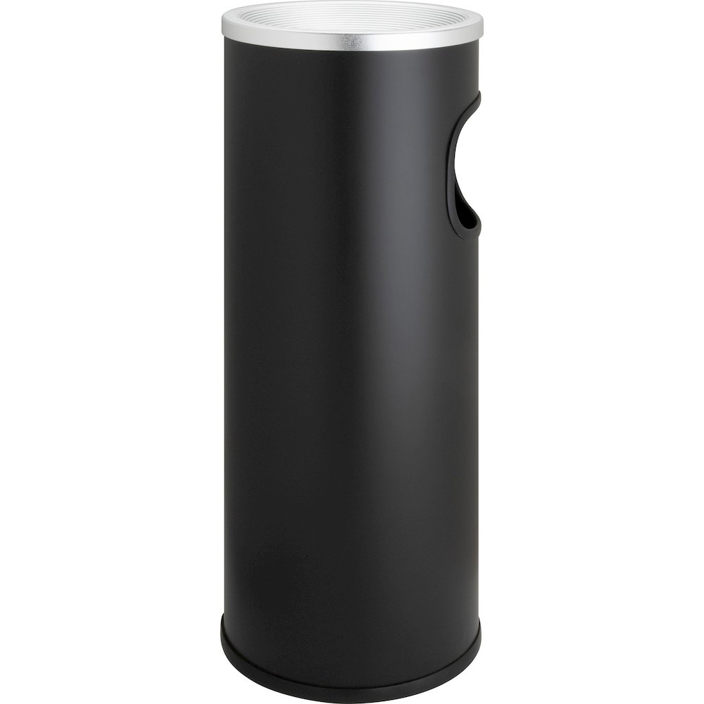 Genuine Joe Fire-safe 3-Gallon Ashtray Receptacle - 3 gal Capacity - Removable Lid, Fire-Safe - 28" Height x 11" Width - Aluminum, Stainless Steel - Aluminum, Black - 1 Each. Picture 9