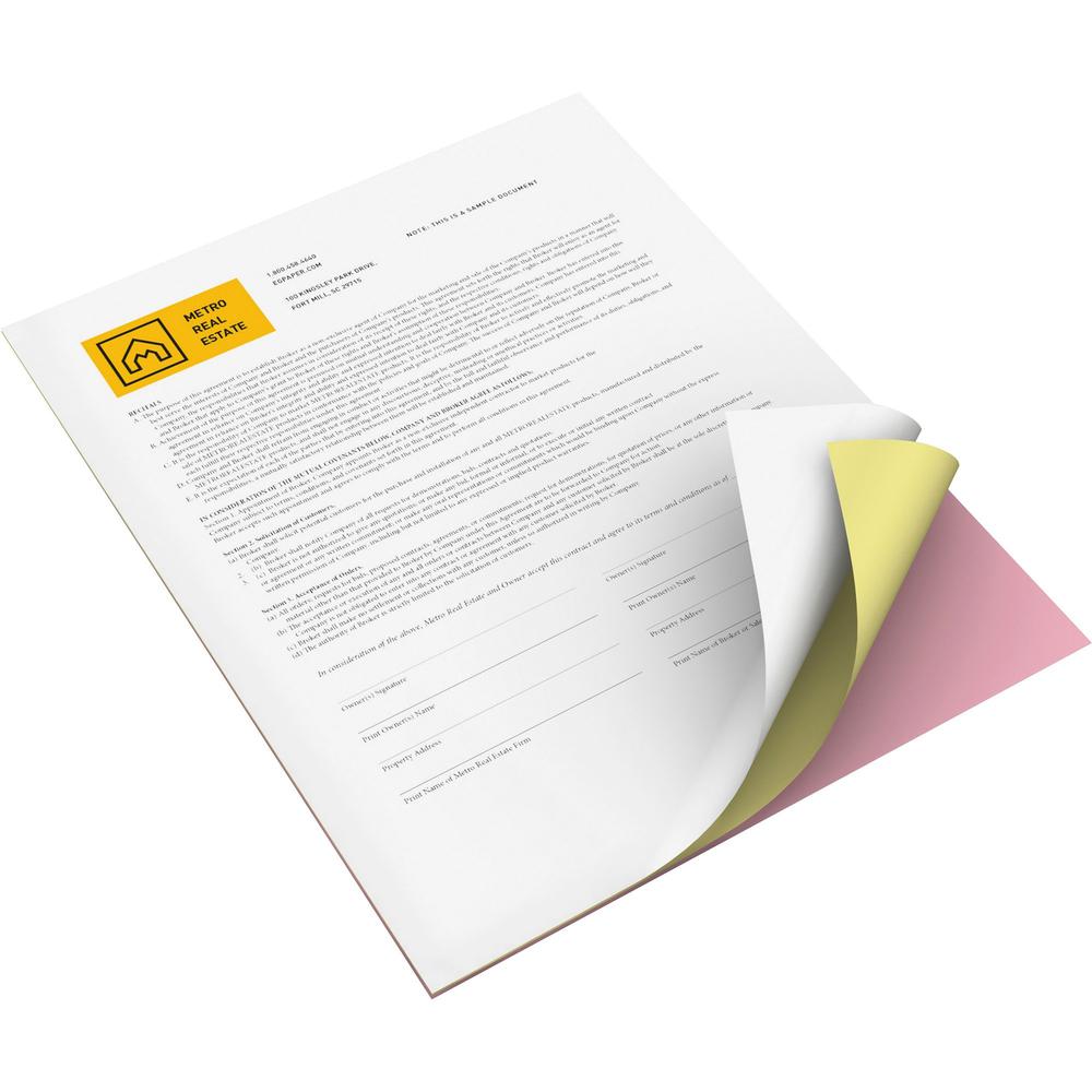 Xerox Bold Digital Carbonless Paper - White - Letter - 8 1/2" x 11" - Sustainable Forestry Initiative (SFI) - Environmentally Friendly, Precollated, Capsule Control Coating - White, Yellow, Pink - 3/S. Picture 4
