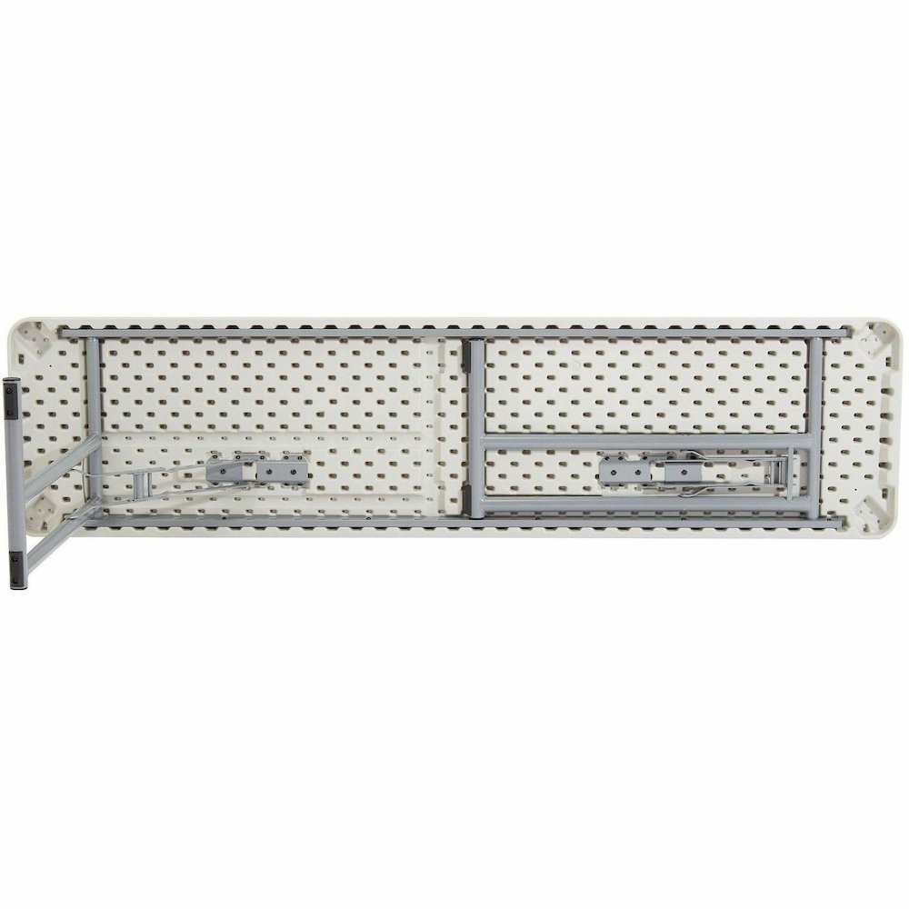 National Public Seating BT1800 Series Seminar Folding Tables - Speckled Gray, Textured Top - Gray Cantilever, Textured, Powder Coated Base - 700 lb Capacity - 72" Table Top Length x 18" Table Top Widt. Picture 9