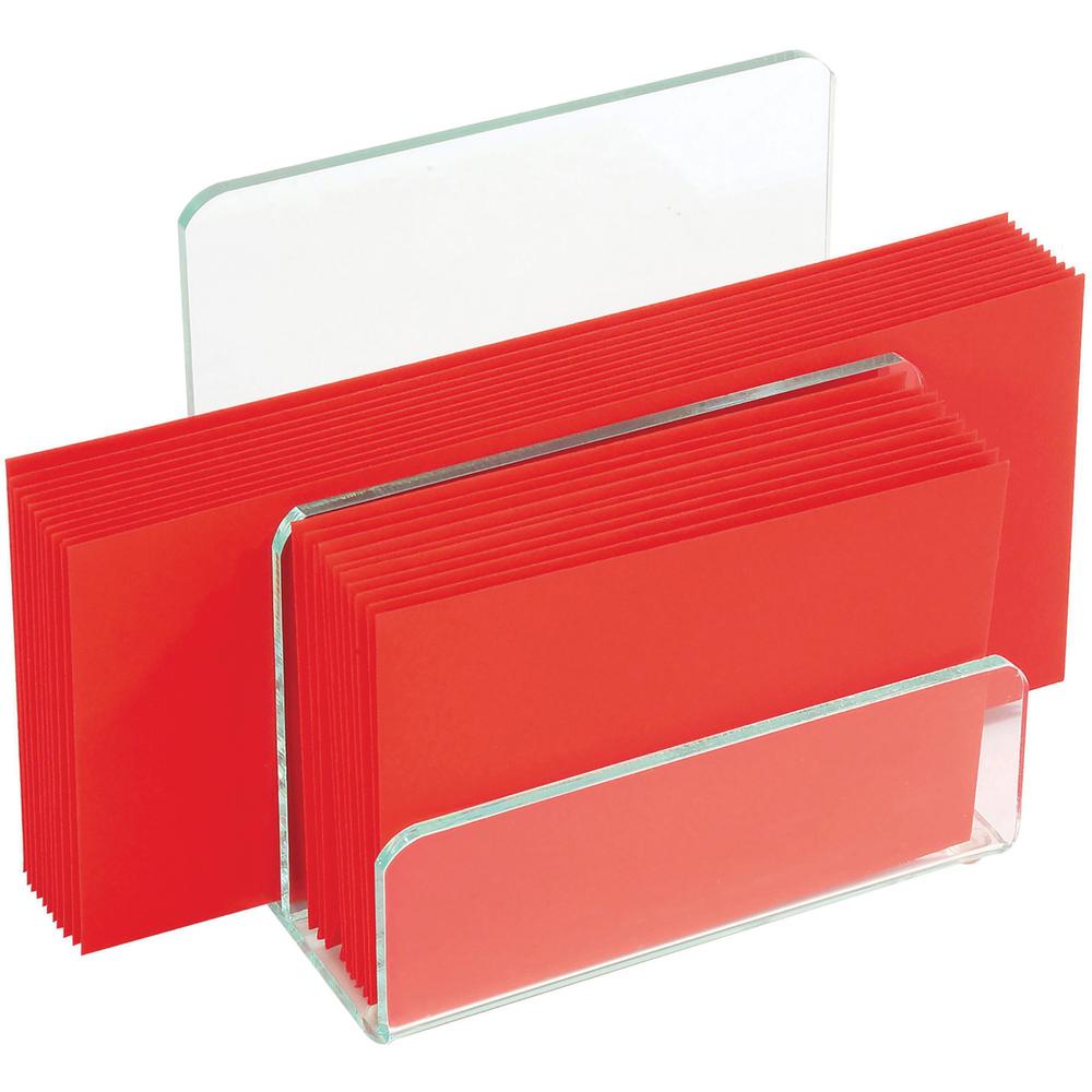 Lorell Mini File Sorter - Desktop - Durable, Lightweight, Non-skid - Clear - Acrylic - 1 Each. Picture 5