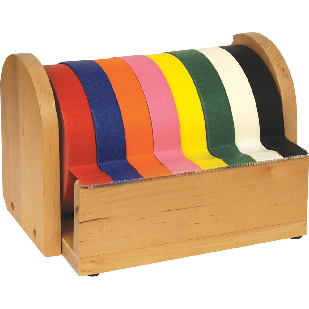 Creativity Street Wood Masking Tape Holder - Holds Total 8 Tape(s) - Wood - Brown - 1 Each. Picture 2