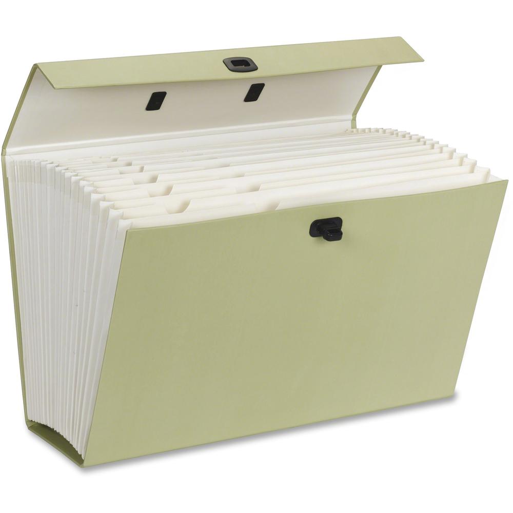 Smead Legal Recycled Expanding File - 8 1/2" x 14" - 1400 Sheet Capacity - 19 Pocket(s) - Blue, Green - 15% Paper Recycled - 1 Each. Picture 8