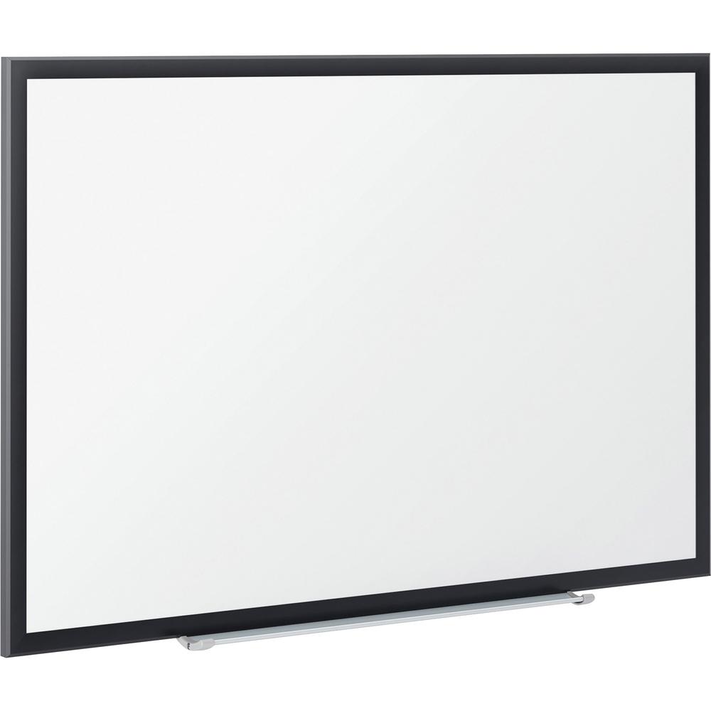 Quartet Classic Magnetic Whiteboard - 72" (6 ft) Width x 48" (4 ft) Height - White Painted Steel Surface - Black Aluminum Frame - Horizontal/Vertical - Magnetic - 1 Each - TAA Compliant. Picture 3