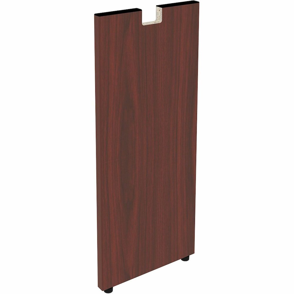 Lorell Essentials Series Credenza Half Leg - Rectangular Base - 28" Height x 11.75" Width x 1" Depth - Assembly Required - Laminated, Mahogany - 1 Each. Picture 9
