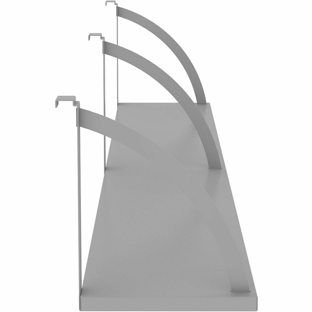 Lorell Panel System Shelf - 56.25" Width x 11.75" Depth x 14.25" Height - Metal - Aluminum - 1 Each. Picture 8