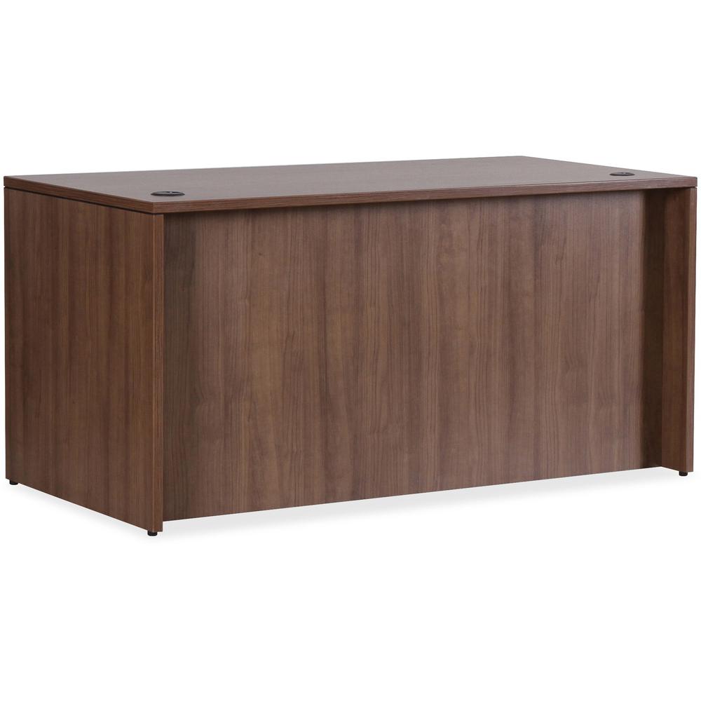 Lorell Essentials Series Rectangular Desk Shell - 1" Thickness Top, 29.5" Height x 66.1" Width x 29.5" Depth Desk - Finish: Walnut Laminate - Lockable, Grommet, Modesty Panel, Adjustable Feet - For Of. Picture 5