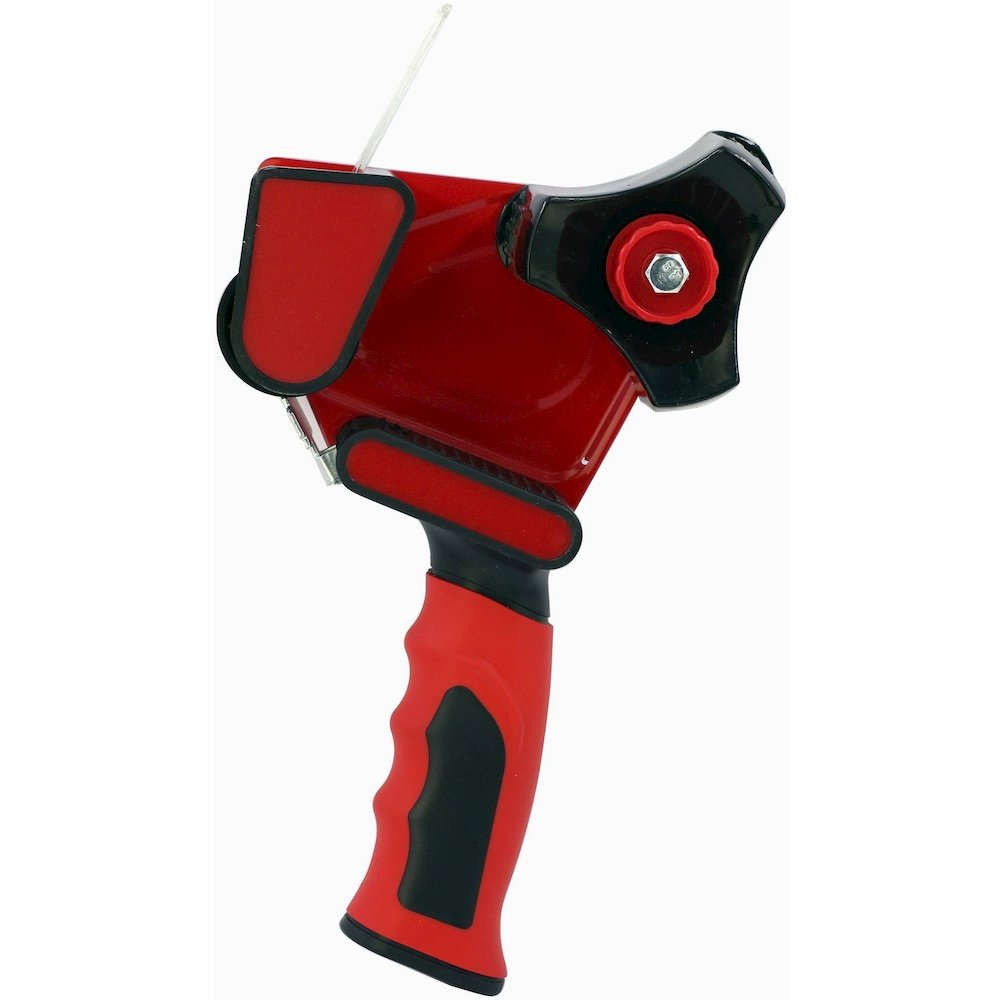 Sparco Handheld Tape Dispenser - 3" Core - Refillable - Ergonomic Design, Adjustable Tension Mechanism, Durable - Red, Black - 1 Each. Picture 13