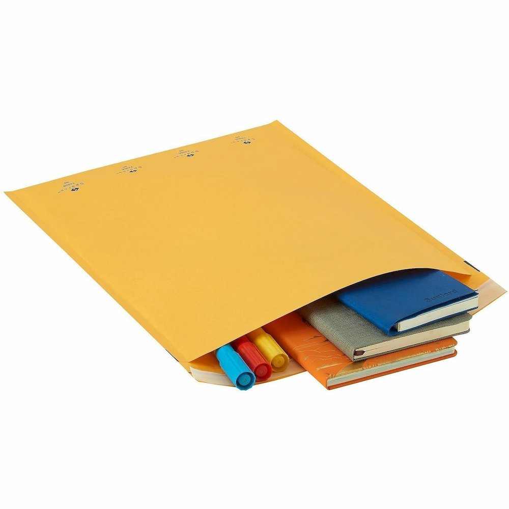 Sparco Size 6 Bubble Cushioned Mailers - Bubble - #6 - 12 1/2" Width x 19" Length - Self-sealing - Kraft - Kraft - 50 / Carton. Picture 9