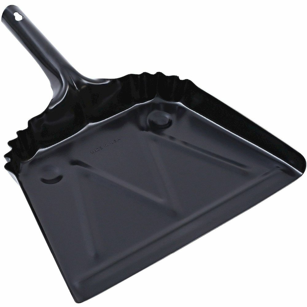 Genuine Joe Heavy-duty Metal Dustpan - 12" Wide - Steel - Black - 12 / Carton. Picture 8