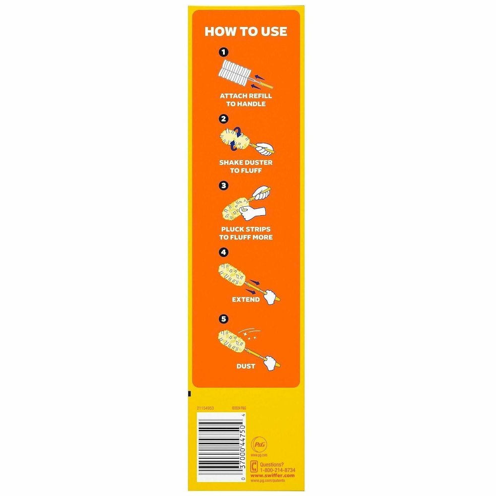 Swiffer 360 Dusters Extender Kit - 36" Handle Length - Plastic Handle - White - 6 / Carton. Picture 11