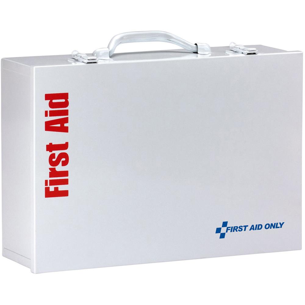 First Aid Only 2-Shelf First Aid Cabinet with Medications - ANSI Compliant - 446 x Piece(s) For 75 x Individual(s) - 11" Height x 15.3" Width x 4.5" Depth Length - Steel Case - 1 Each. Picture 3