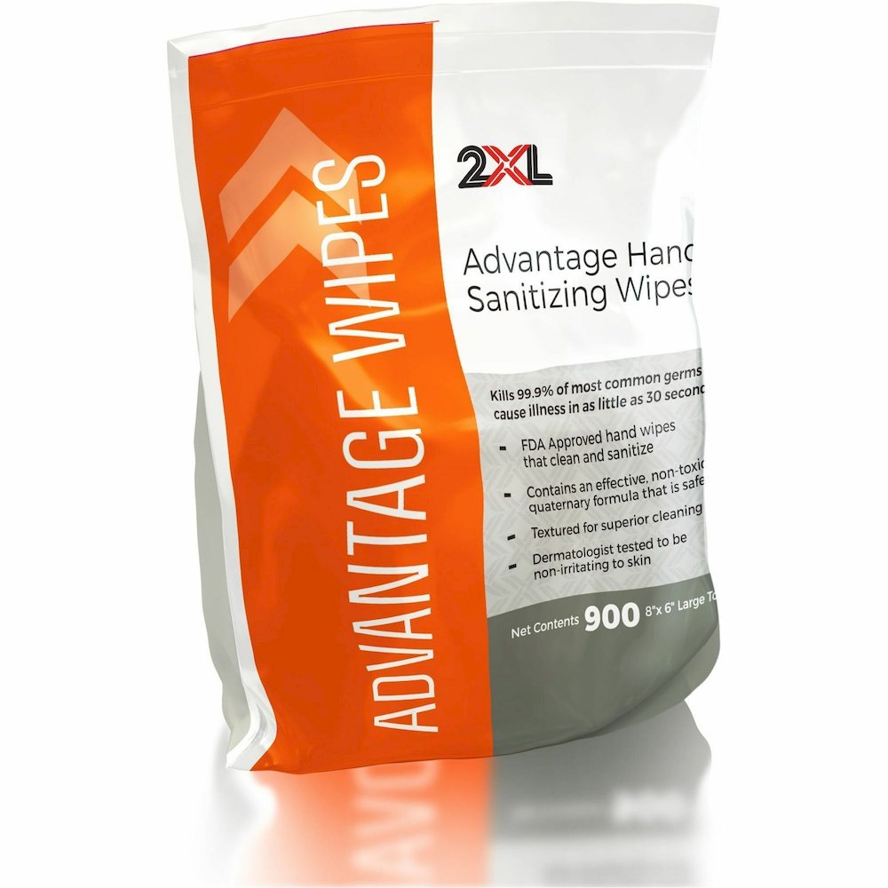 2XL Advantage Sanitizing Wipes - 6" Width x 8" Length - White - 900/Roll - 1 Roll. Picture 5