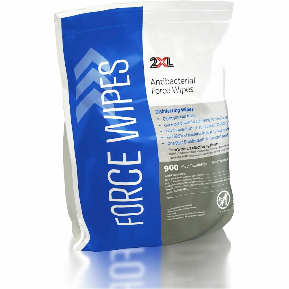 2XL Antibacterial Force Wipes Bucket Refill - 6" Width x 8" Length - White - 900/Pack - 1 Each. Picture 4
