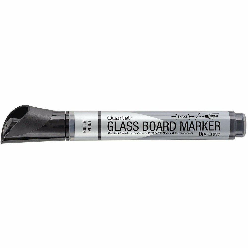 Quartet Premium Dry-Erase Markers for Glass Boards - Erasable - Black Ink - 1 Dozen. Picture 10