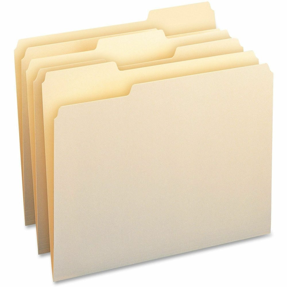 Smead 1/3 Tab Cut Letter Recycled Top Tab File Folder - 8 1/2" x 11" - 3/4" Expansion - Top Tab Location - Assorted Tab Position - 11 pt. - 1 Plys - Manila - Sturdy, Rounded Corner - 10% Recycled - 10. Picture 11