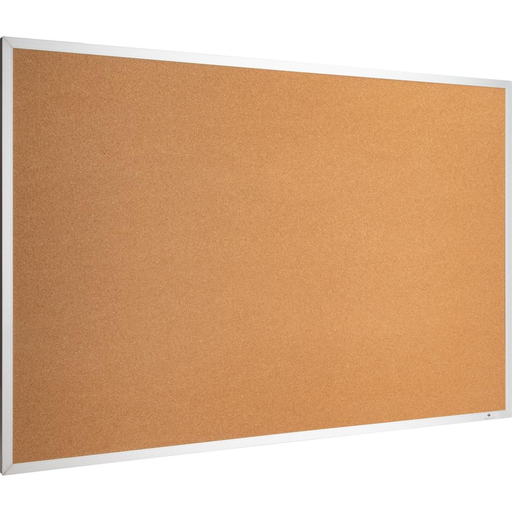 Lorell Bulletin Board - 24" Board Height x 36" Board Width - Cork Surface - Long Lasting, Warp Resistant - Brown Aluminum Frame - 1 Each. Picture 4