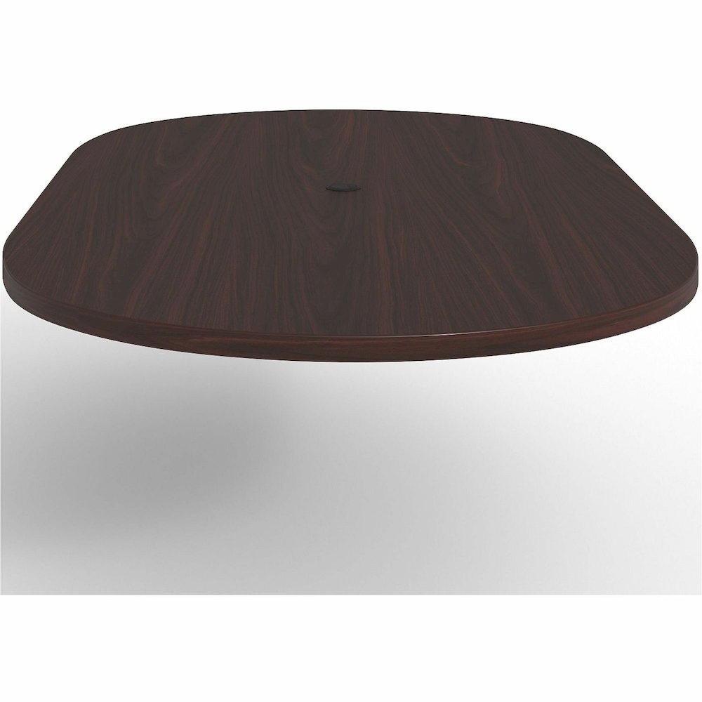 Lorell Prominence 2.0 Racetrack Conference Tabletop - Mahogany Racetrack, Laminated Top - 96" Table Top Width x 48" Table Top Depth x 1.50" Table Top Thickness - Conferencing, Office - Assembly Requir. Picture 12
