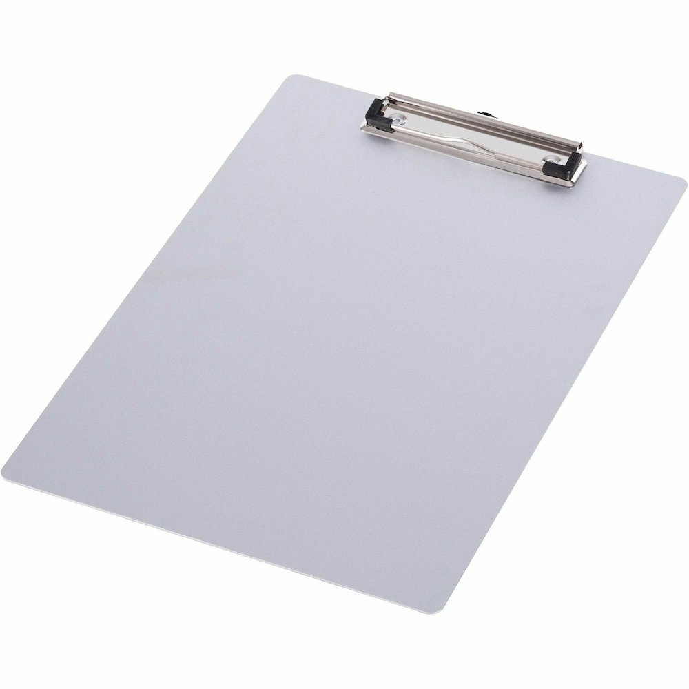Business Source Aluminum Clipboard - 8 1/2" x 11" Sheet Size - Aluminum - Silver - 1 Each. Picture 9