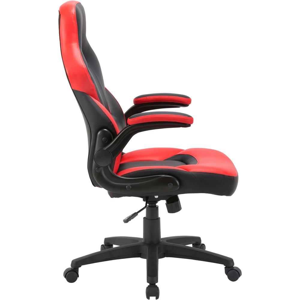 Lorell Bucket Seat High-back Gaming Chair - Red, Black Seat - Red, Black Back - 5-star Base - 28 Lorell Bucket Seat High-back Gaming Chair - Red, Black Seat - Red, Black Back - 5-star Base - 28