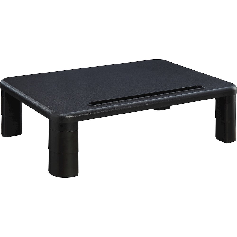 Lorell Height-Adjustable Monitor Riser - 4" Height x 19.75" Width - Desktop - Black. Picture 8