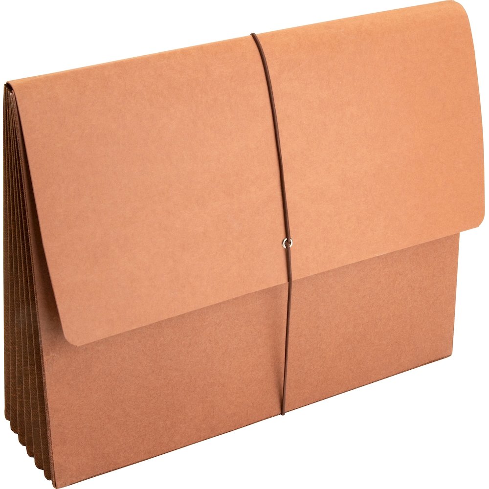 Business Source Letter Recycled File Wallet - 8 1/2" x 11" - 5 1/4" Expansion - Brown - Expandable Gusset, Tyvek Gusset, Tear Resistant, Durable, Flap and Cord Closure - 30% Recycled - 10 / Box. Picture 8