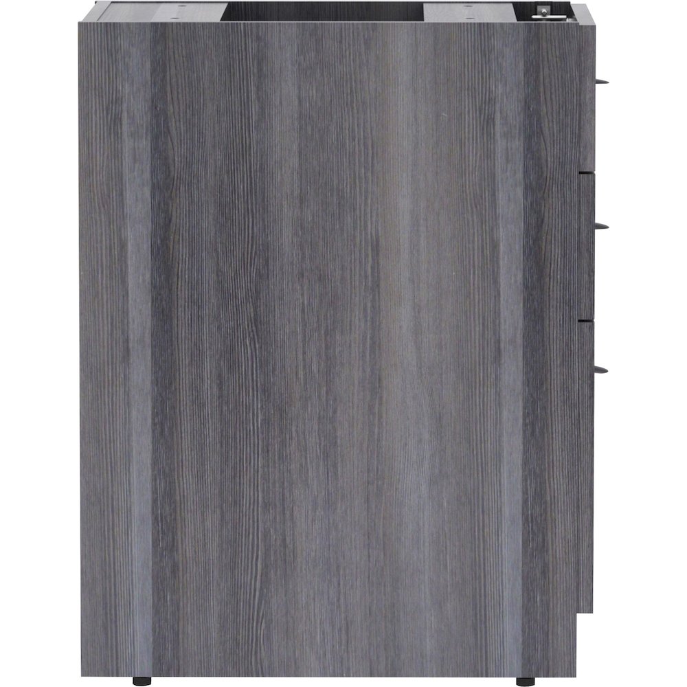 Lorell Essentials Series Box/Box/File Fixed File Cabinet - 28.3" Height x 16" Width x 22" Depth - Finish: Laminate, Weathered Charcoal - File Drawer, Adjustable Floor Guide, Built-in Hangrail - For Fi. Picture 12