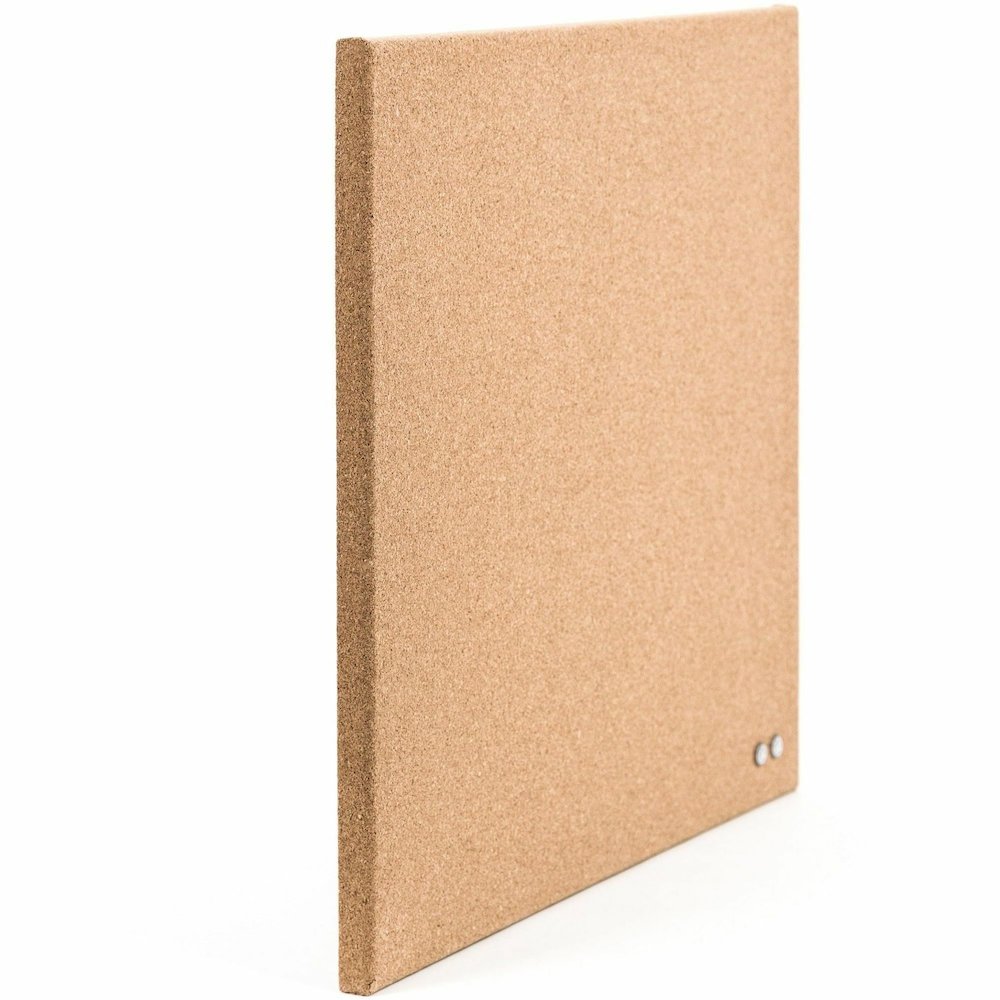 U Brands Frameless Cork Canvas Bulletin Board - 14" Board Height x 14" Board Width - Natural Cork Surface - Self-healing, Frameless, Easy Installation, Sleek Style, Self-healing, Mounting System - 1 E. Picture 9