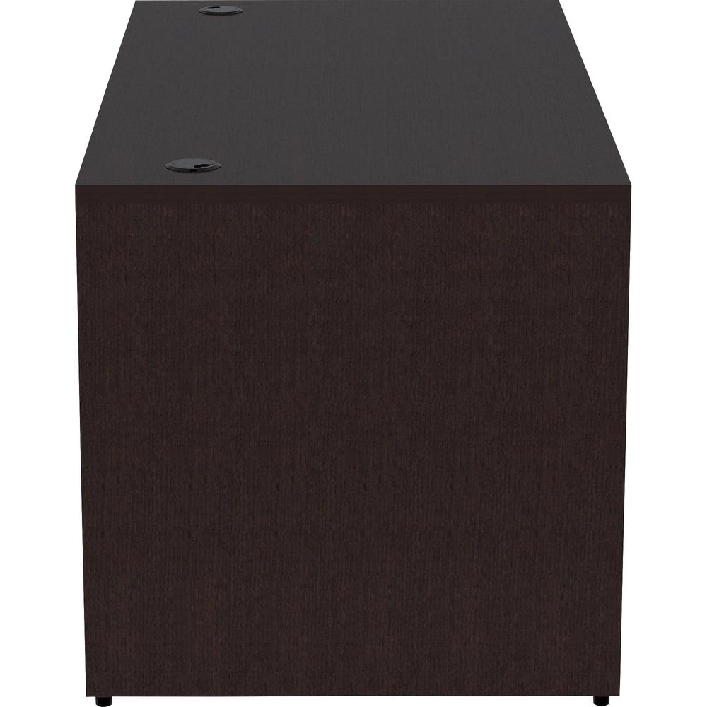 Lorell Essentials Series Rectangular Desk Shell - Rectangle - 29.5" Height x 60" Width x 30" Depth Desk Shell, 1" Thickness Top - Finish: Espresso - 1 Each. Picture 6
