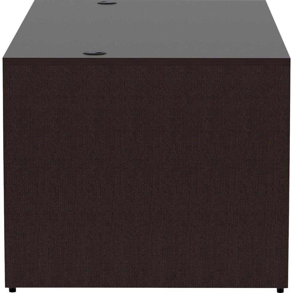 Lorell Essentials Series Rectangular Desk Shell - Rectangle - 29.5" Height x 70.9" Width x 35.4" Depth Desk Shell, 70.9" Width x 35.4" Depth x 1" Thickness Top - Finish: Espresso - 1 Each. Picture 6