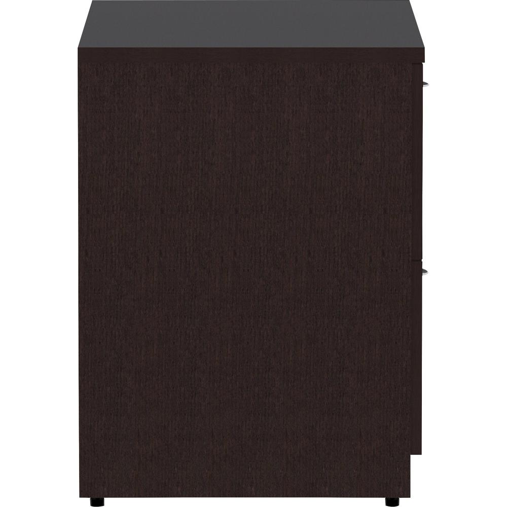 Lorell Essentials Series Lateral File - 1" Top, 0.1" Edge, 36" x 22"29.5" Lateral File - 2 x File Drawer(s) - Material: Laminate - Finish: Espresso. Picture 6