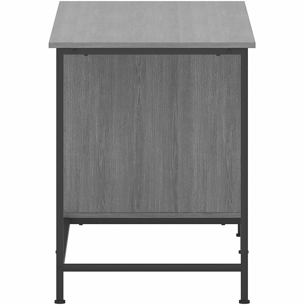 Lorell SOHO Desk with Side Drawers - 30" Height x 55" Width x 23.6" Depth - Total Drawer(s): 3 - Single Pedestal on Right Side - Finish: Charcoal - 1 Each. Picture 8