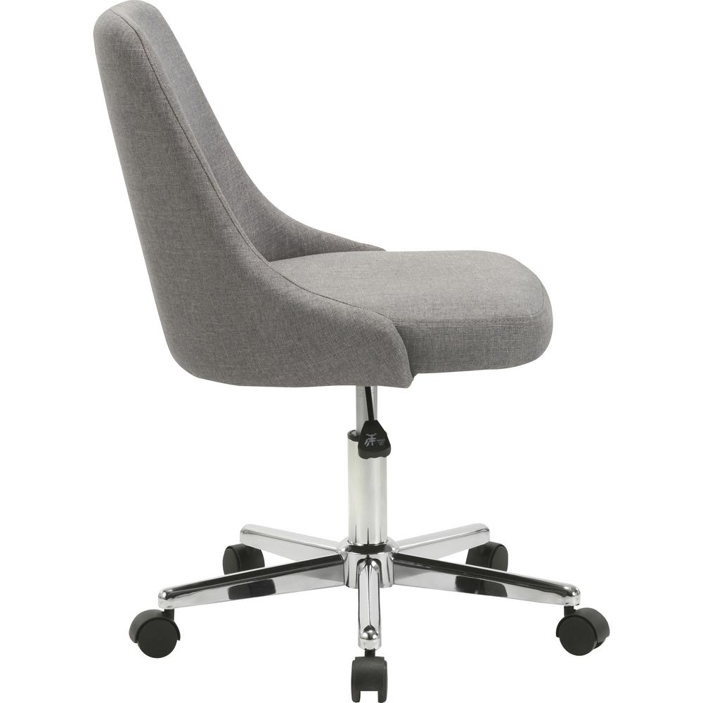 Lorell Resimercial Low-back Task Chair with Arms - 22.5" x 24.4"31.5" - Material: Fabric - Finish: Gray. Picture 11