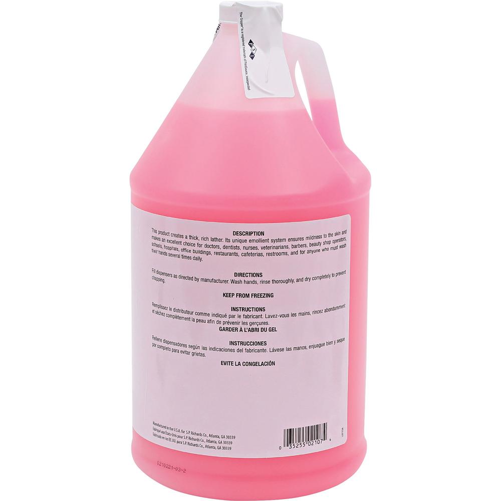 Genuine Joe Pink Lotion Soap - 1 gal (3.8 L) - Hand, Skin - Pink - Rich Lather - 4 / Carton. Picture 7