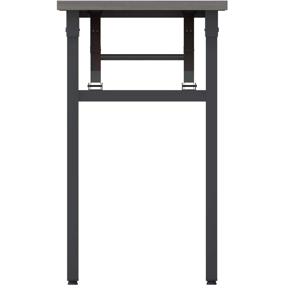 Lorell Folding Training Table - Melamine Top - 60" Table Top Width x 18" Table Top Depth x 1" Table Top Thickness - 30" HeightAssembly Required - Gray - Particleboard Top Material - 1 Each. Picture 10