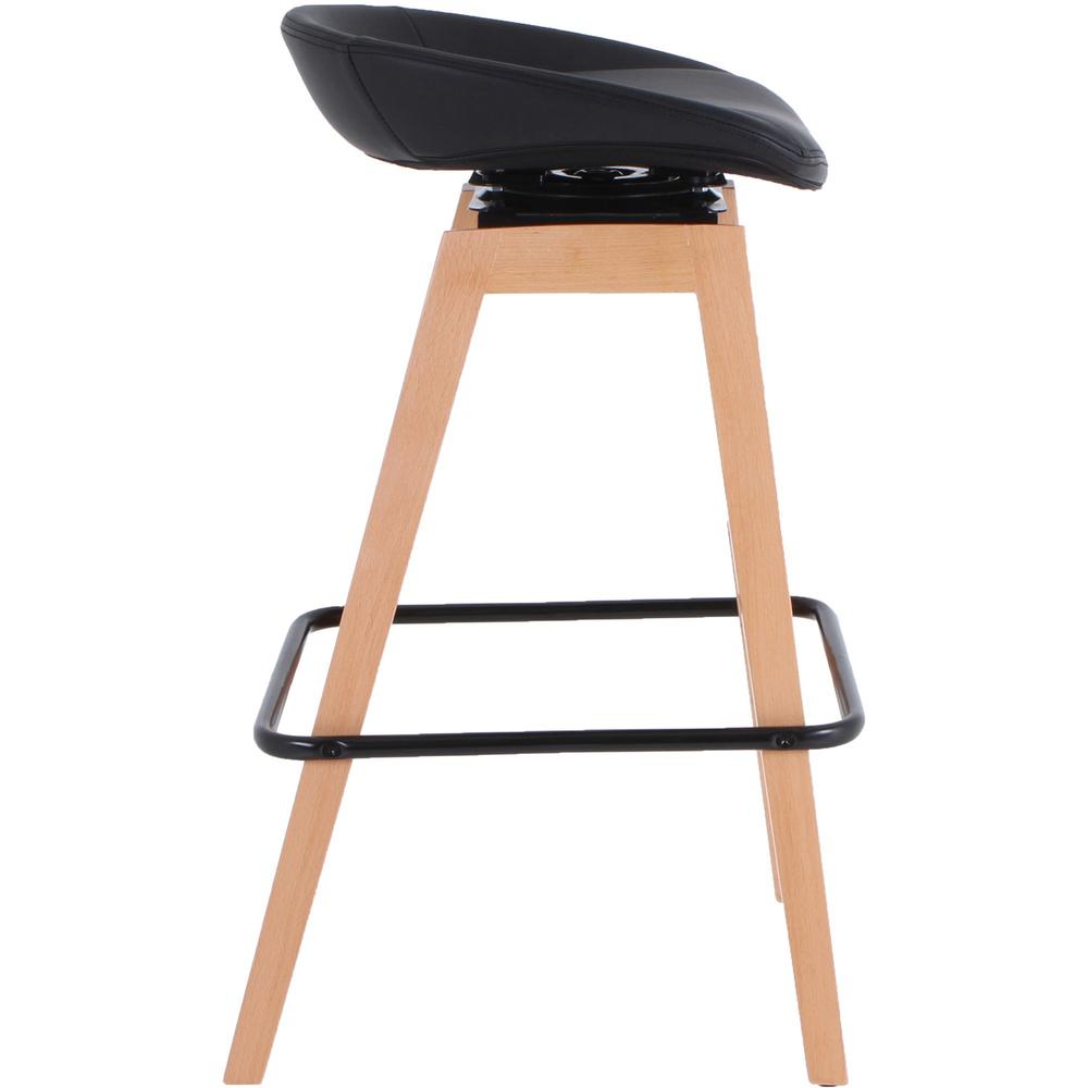 Lorell Modern Low-Back Stool - Low Back - Black - 1 Each. Picture 11