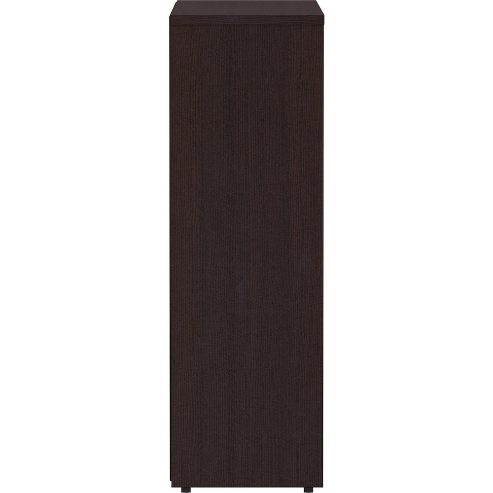 Lorell Laminate Bookcase - 36" Width x 12" Depth x 36" Height - 3 x Shelf(ves) - Laminated, Sturdy, Contemporary Style, Square Edge, Adjustable Shelf - Espresso - Medium Density Fiberboard (MDF), Lami. Picture 10