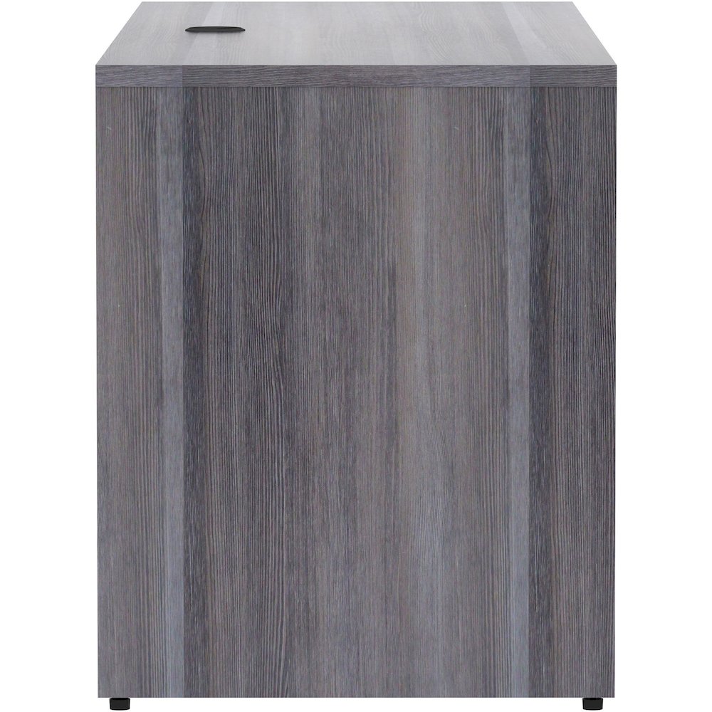 Lorell Essentials Series Credenza Shell - Rectangle - 29.5" Height x 66" Width x 24" Depth Credenza Shell, 1" Thickness Top - Finish: Weathered Charcoal Laminate, Silver Brush - 1 Each. Picture 11