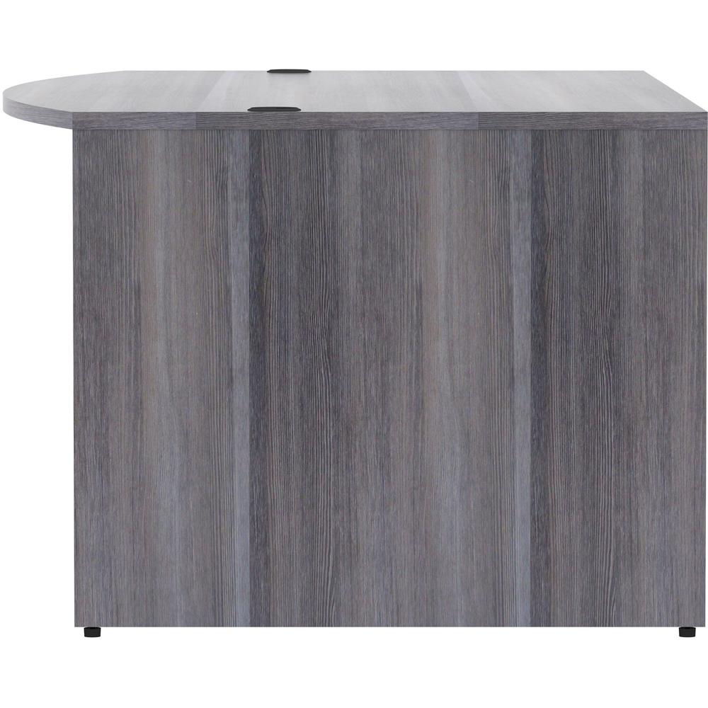 Lorell Essentials Series Bowfront Desk Shell - 29.5" Height x 72" Width x 41.4" Depth Desk Shell, 1" Thickness Top - Bow Front Edge - Finish: Weathered Charcoal Laminate - 1 Each. Picture 6