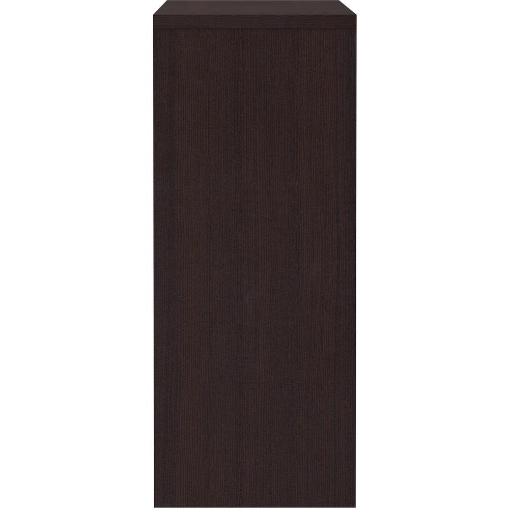 Lorell Essentials Series Stack-on Hutch with Doors - 36" Height x 60" Width x 15" Depth - 4 Door(s) - Finish: Espresso Laminate - 1 Each. Picture 2