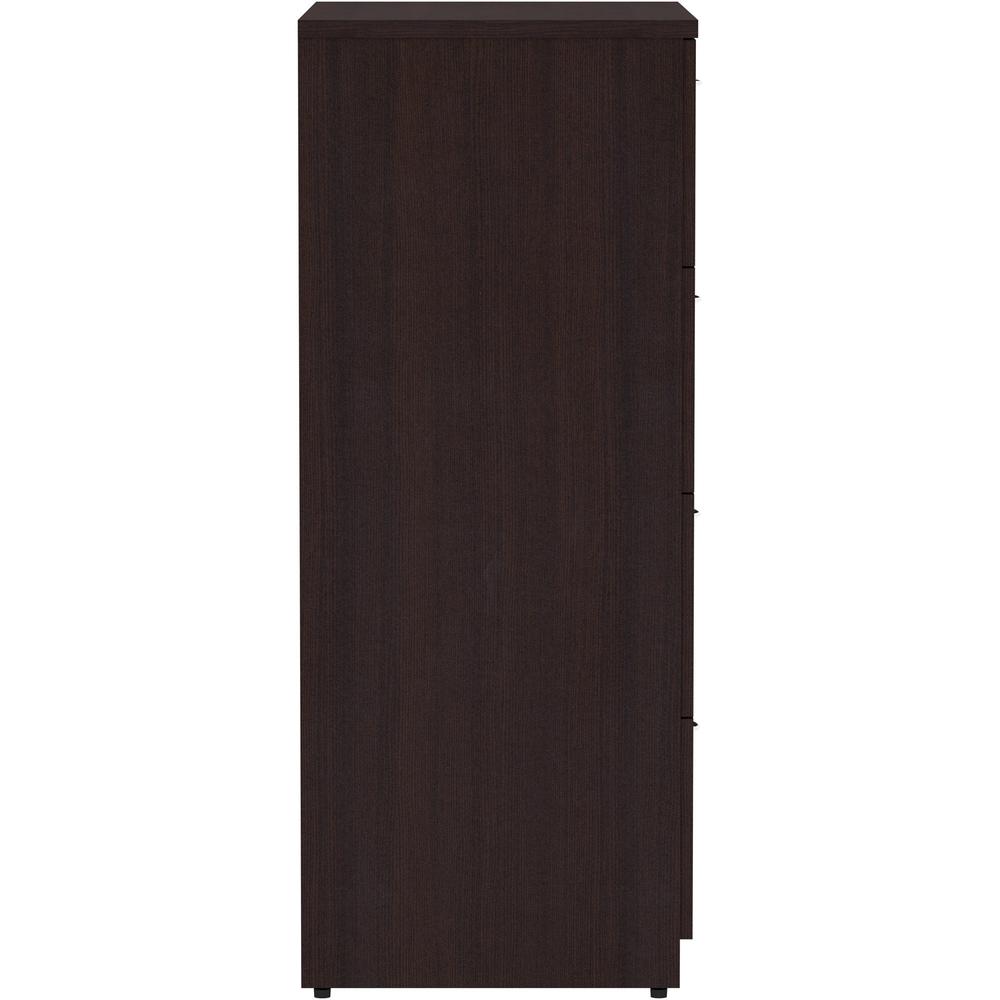 Lorell Essentials Series 4-Drawer Lateral File - 54.8" Height x 35.5" Width x 22" Depth Lateral File, 1" Thickness Top - Total Drawer(s): 4 - Finish: Espresso Laminate - 1 Each. Picture 6