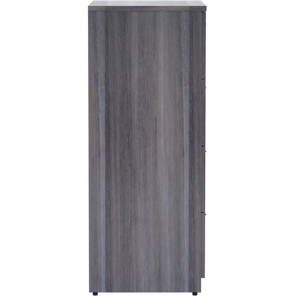 Lorell Essentials Series 4-Drawer Lateral File - 35.5" x 22"54.8" Lateral File, 1" Top - 4 x File Drawer(s) - Finish: Weathered Charcoal Laminate. Picture 6