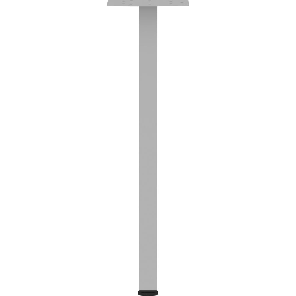 Lorell Relevance Series Offset Square Leg - Powder Coated Silver Square Leg Base - 28.50" Height x 7.87" Width - Workstation - Assembly Required - Metal Base Material - 1 Each. Picture 6