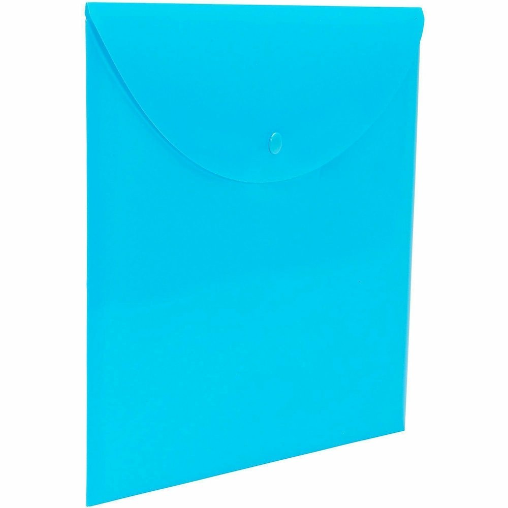 Smead Letter Filing Envelope - 8 1/2" x 11" - Teal - Closed On Top, Closed Sides, Water Resistant, Tear Resistant, Snap Closure, Durable, Compact - 10 / Box. Picture 7