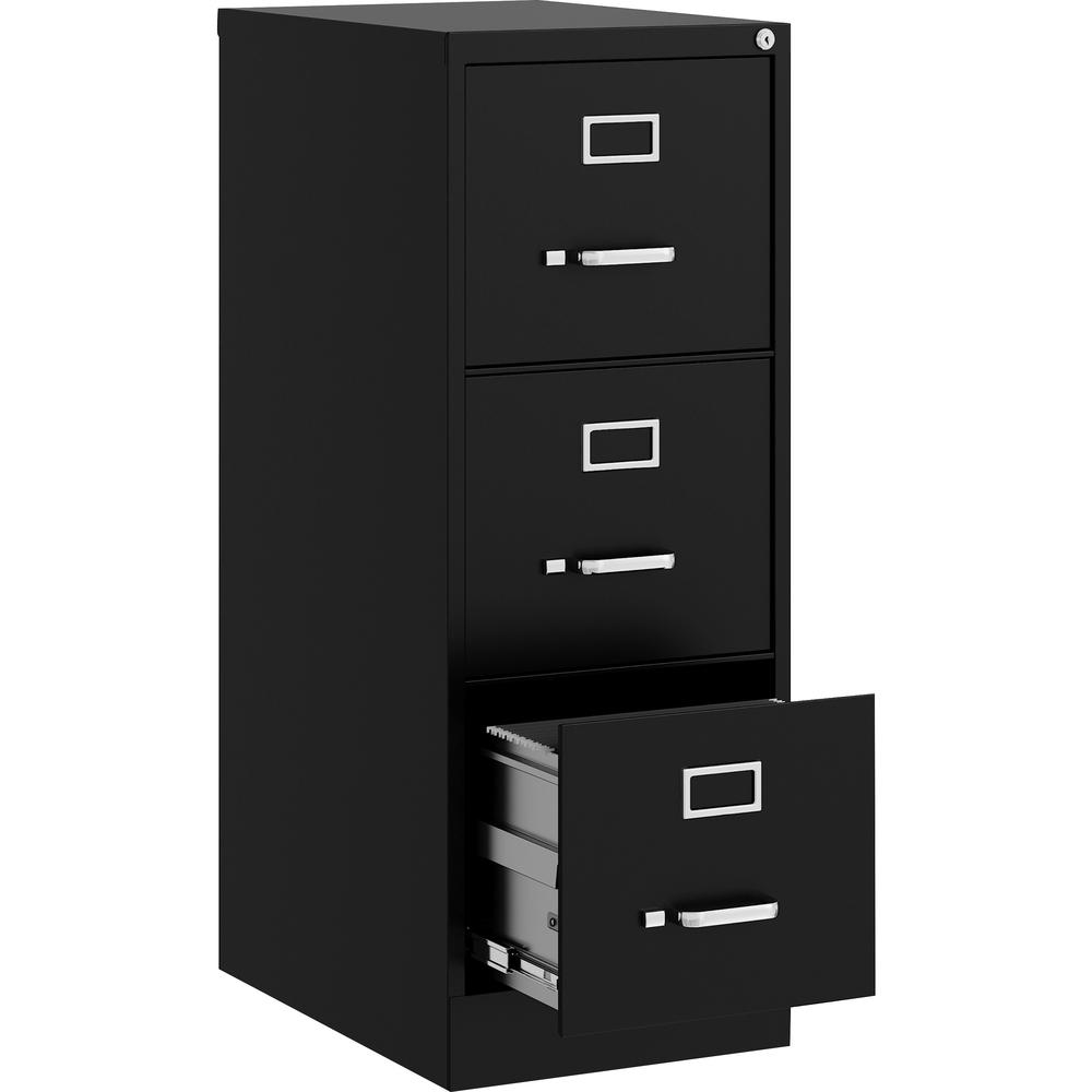 Lorell Fortress Series 22" Commercial-Grade Vertical File Cabinet - 15" Width x 22" Depth x 40.2" Height - 3 x Drawer(s) for File - Letter - Vertical - Ball-bearing Suspension, Removable Lock, Pull Ha. Picture 14