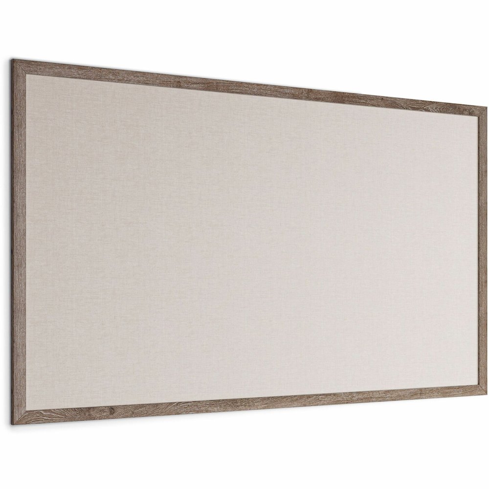 U Brands Linen Bulletin Board - 48" Board Height x 72" Board Width - Tan Linen Surface - Self-healing, Durable, Mounting System, Tackable, Sturdy, Damage Resistant - Rustic Wood Frame - 1 Each. Picture 6
