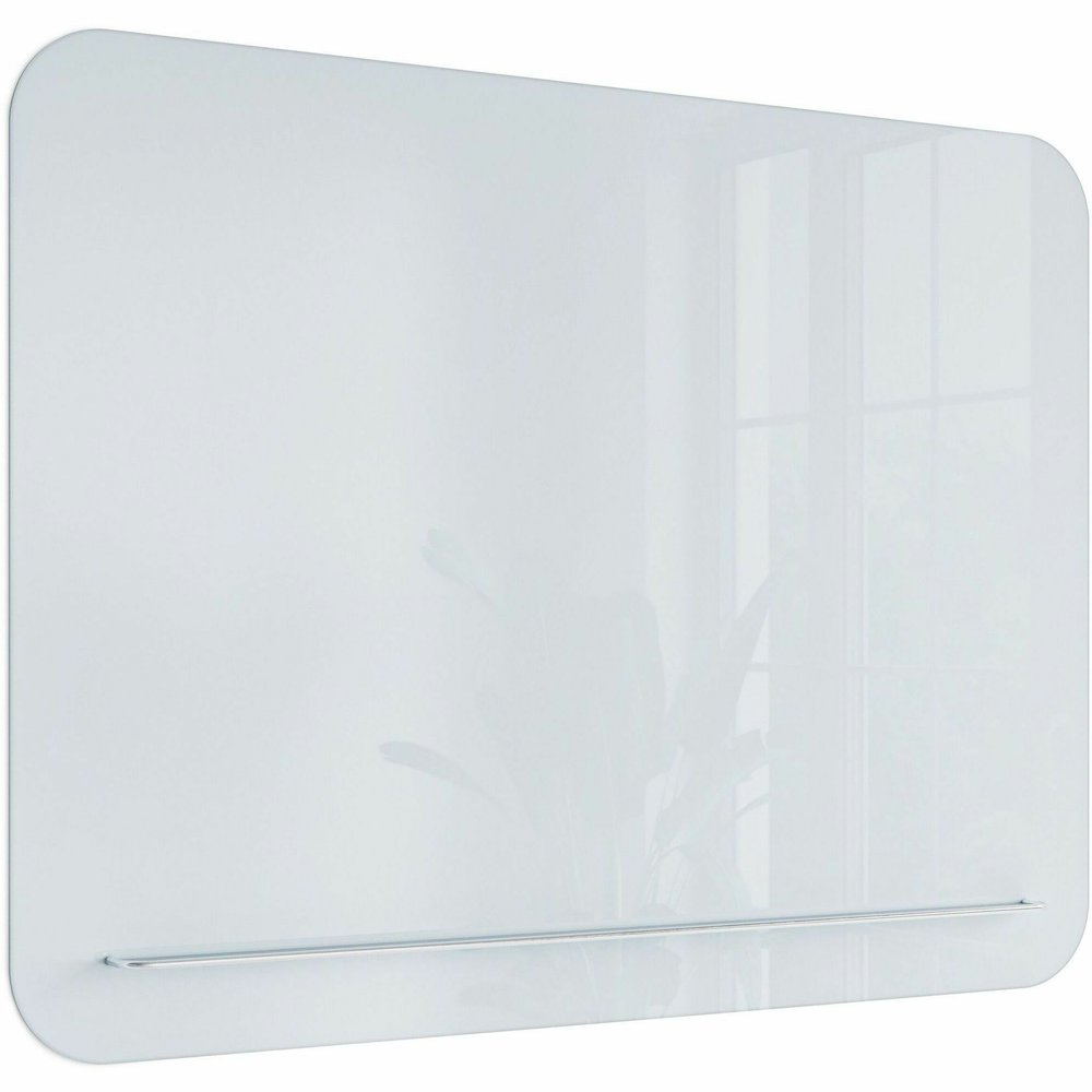 U Brands Magnetic Glass Frameless Dry-Erase Board - 48" (4 ft) Width x 36" (3 ft) Height - White Tempered Glass Surface - Rectangle - Horizontal/Vertical - Magnetic - 1 Each. Picture 6