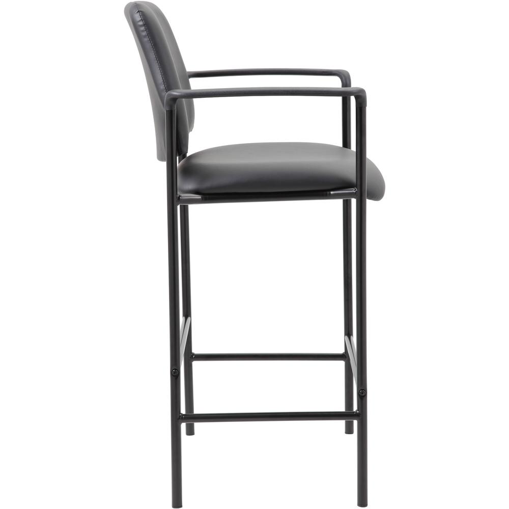 Boss Square Back Stool - Black Seat Color - Vinyl Seat Material - Black Back Color - Black Frame Color - Armrest - 1 Each. Picture 8