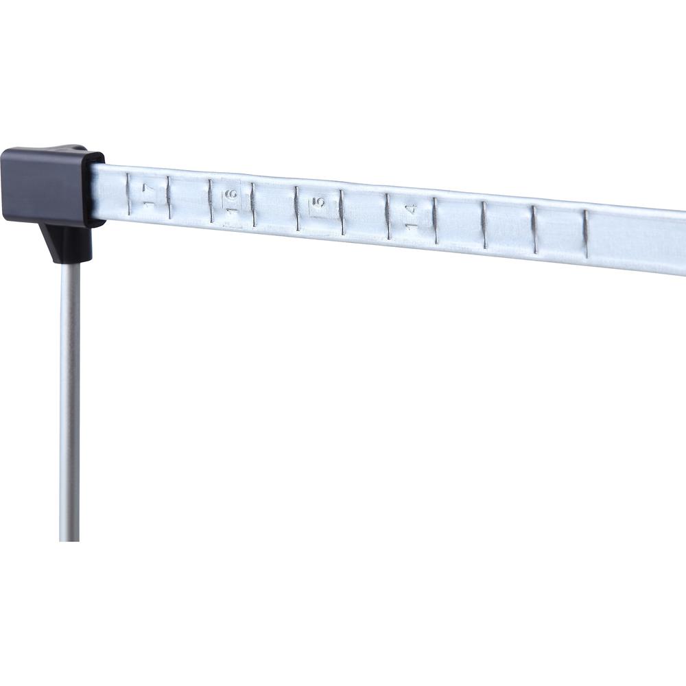 Business Source File Frame - Letter - 14" to 18" Long - Stainless Steel - Gray - 2 / Box. Picture 8